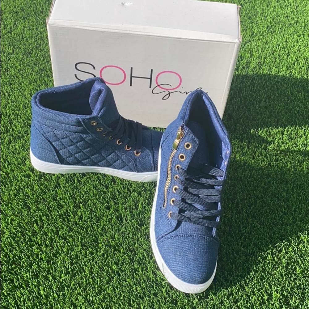 *HOST PICK*   Quilted High Top Sneakers in Denim - Picture 3 of 10